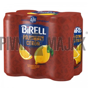 Birell 0,0% Polotmavý citron 0,5l plech - shrink