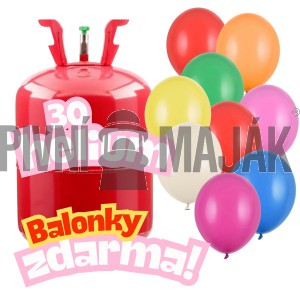 Helium na 30 balonku + balonky (20ks) ZDARMA