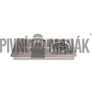 Odkapní miska zapuš. 400x220x40mm nerez + ostřik