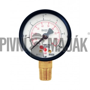 Manometr N2, CO2 - 6 bar. pracovní tlak