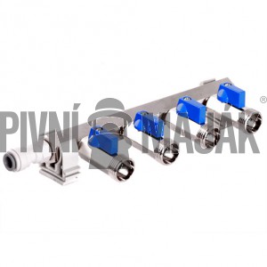 Rozdělovač tlaku s kohouty 4 st.