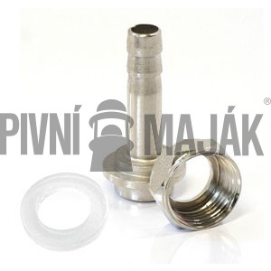 Vývodka 7mm rovná+matice převl.5/8+těsnění Lindr5/8-sada