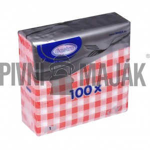 Ubrousky 33x33 cm 100ks červené