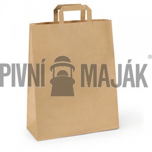 Papírová taška velká 320+160x450 mm hnědá