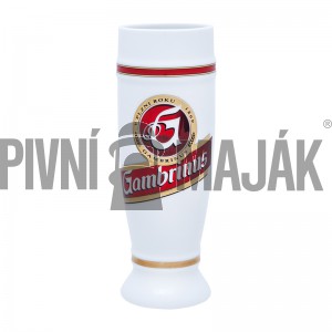 Porcelánový pohár Gambrinus