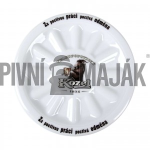 Porcelánový podtácek KOZEL s nápisem