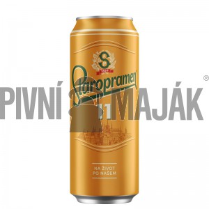 Staropramen 11° 0,5l plech - karton