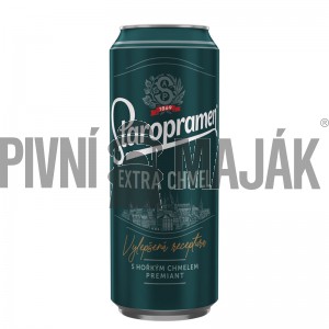 Staropramen Extra chmel 0,5l plech - karton