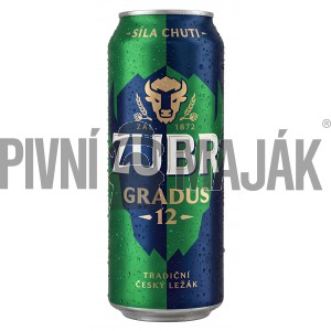 Zubr Gradus 12° 0,5l plech - karton