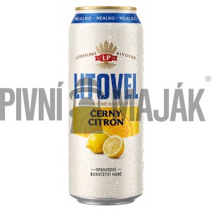 Litovel Černý citron nealko 0,5l plech - karton