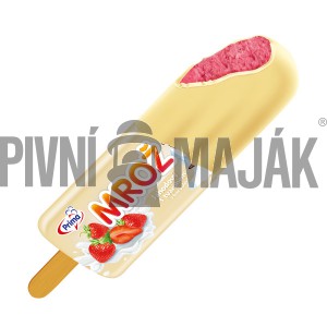 Mrož jahodový s tvarohem v bílé polevě 45ml - balení