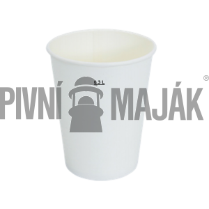 Kelímek papírový 0,3l bílý  50ks