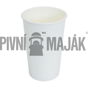 Kelímek papírový 0,5l bílý  50ks