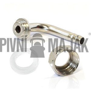 Vývodka 7mm oblouk+matice převl.5/8+těsnění Lindr5/8-sada